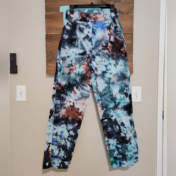 Lucy & Yak The Classic Addison Tie Dye Organic Cotton Twill Tapered Leg W28 L30 - Picture 3 of 10